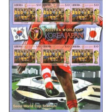 2002 Liberia Ecuador FIFA/2002 World championship on football Japan and Korea €