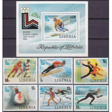 1980 Liberia Michel 1168-1173+1174/B95 1980 Olympiad Lake Placid 14.10 €