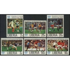 1978 Liberia Mi.1061-1066 1978 World championship on football of Argentina 4.60 €