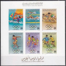 1984 Libya Mi.1379-1384/B86b 1984 Olympiad Los Angeles 42,00