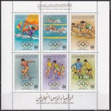 1984 Libya Mi.1379-1384/B86 1984 Olympiad Los Angeles 26,00