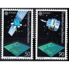 1991 Liechtenstein Mi.1011-12 Satellite 2,20 €