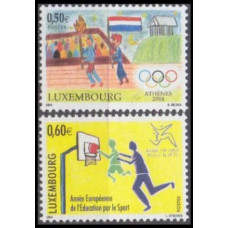 2004 Luxembourg Mi.1642-1643 2004 Olympic Athens 2,50