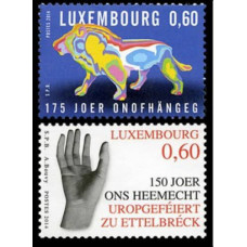 2014 Luxembourg Mi.2005-2006 Patriotic Series. Hand Lion 2,80