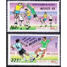 1986 Mali Mi.1068-1069 1986 World championship on football of Mexico 4,00