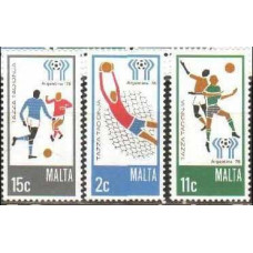 1978 Malta Michel 571-573 1978 World championship on football of Argentina 1.50 €