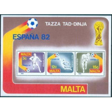 1982 Malta Mi.663-665/B7 1982 World championship on football of Spanien 4,00 €