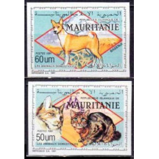 1991 Mauritania Mi.999-1000b Cats 15,00 €