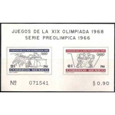 1966 Mexico Mi.1219-1220/B5b 1968 Olympiad Mexiko 4,00 €