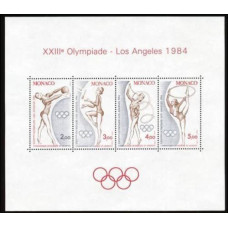 1984 Monaco Mi.1618-21/B25 1984 Olympiad Los Angeles 7,00 €