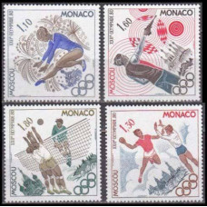 1980 Monaco Mi.1415-18 1980 Olympic Moscow 2,20