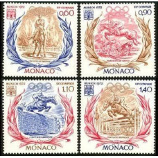 1972 Monaco Mi.1045-48 1972 Olympic Munich 7,50