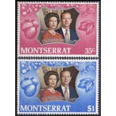 1972 Montserrat Mi.285-286 Elizabet II 1,00 €