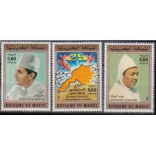 1981 Morocco Mi.950-952 25th ANNIVERSARY OF INDEPENDENCE