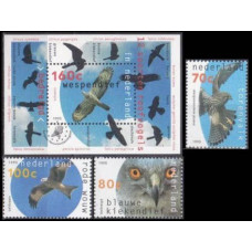 1995 Netherlands Mi.1549-1551+1552/B44 Birds of prey 6,50 €