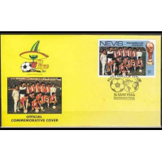 1986 Nevis cover 1986 World championship on football of Mexico €