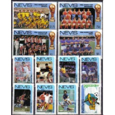1986 Nevis Michel 377-388 1986 World championship on football of Mexico 12.00 €