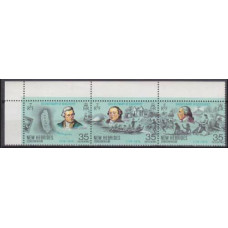 1974 New Hebrides Mi.395-397strip 200 years of discovery of the island - fran 12,00 €