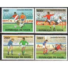 1984 Niger Michel 908-911 1986 World championship on football of Mexico 12.00 €