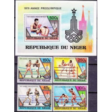 1979 Niger Michel 673-676+677/B24 1980 Olympiad Moskva 11.00 €