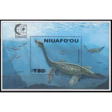 1995 Niuafo'ou Mi.291/B16 Dinosaurs ( SPECIMEN)