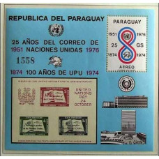 1976 Paraguay Michel 2842/B283 UPU, United Nations, UNO, MNH Sheet 35.00 €