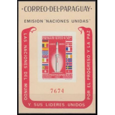 1964 Paraguay Mi.1348/B59b Rocket / Flags 36,00 €
