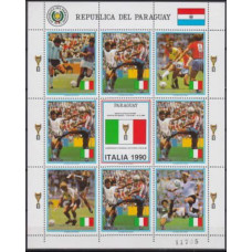 1989 Paraguay Mi.4438KL1990 World championship on football of Italien 22,00 €