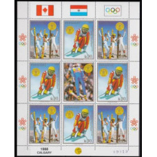 1988 Paraguay Mi.4265-4266KL 1988 Olympics in Calgary