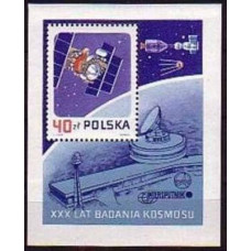 1987 Poland Mi.3122/B105 30th Anniversary Of Sputnik 1 1,00 €