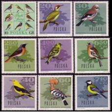1966 Poland Mi.1718-1726 Woodland birds 9,50 €
