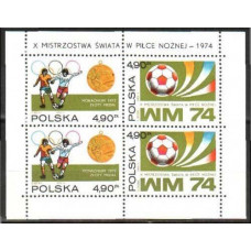 1974 Poland Michel 2315-2316/B59 1974 World championship on football of Munchen 15.00 €