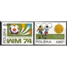 1974 Poland Michel 2315-2316 1974 World championship on football of Munchen 1.40 €