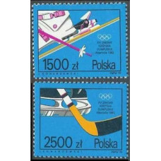 1992 Poland Mi.3369-3370 1992 Olympics Albertville 1,20 €