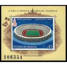 1979 Rumania Mi.3631/B161 1980 Olympiad Moskva 6,00 €