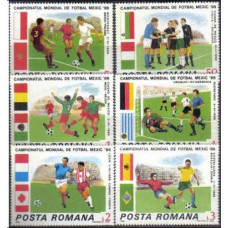 1986 Rumania Michel 4260-65 1986 World championship on football of Mexico 4.20 €