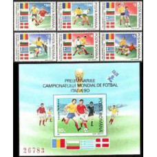 1990 Rumania Michel 4586-91+4592/B260b 1990 World championship on football of Italien 19.80 €