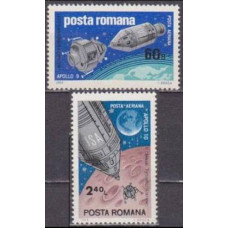 1969 Rumania Mi.2779-2780 Apollo 9 / 10 2,20
