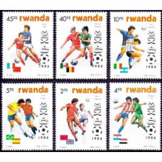 1986 Rwanda Mi.1340-1345 1986 World championship on football of Mexico 6,50 €
