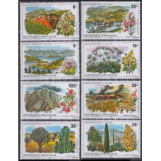 1975 Rwanda Mi.744-751 Flowers 5,00
