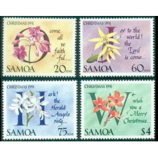 1991 Samoa Mi.720-723 Flowers 8,00 €