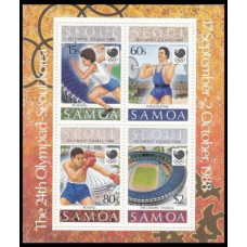 1988 Samoa Mi.645-648/B44 1988 Olympiad Seoul 4,50 €