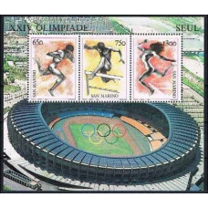 1988 San Marino Mi.1399-1401/B11 1988 Olympiad Seoul 3,20 €