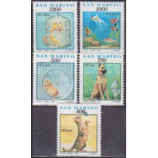 1991 San Marino Mi.1479-1483 Fauna 5,00