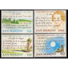 1998 San Marino Mi.1770-1773 200 th G,G,Leopardi 4,20