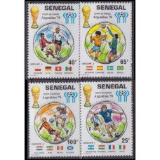 1978 Senegal Mi.671-674 1978 World championship on football of Argentina 3,50 €