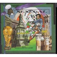 1990 Senegal Mi.1082/B57 1990 World championship on football of Italy 7,00