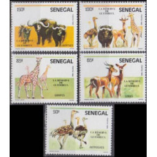1986 Senegal Mi.890-894 Fauna 6,00