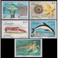 1987 Senegal Mi.900-904 Sea fauna 9,50