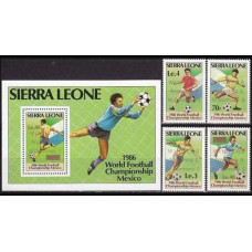 1986 Sierra Leone Michel 926-929+930/B52 Overprint- ARGENTINA-3 GERMANY-2 20.00 €
